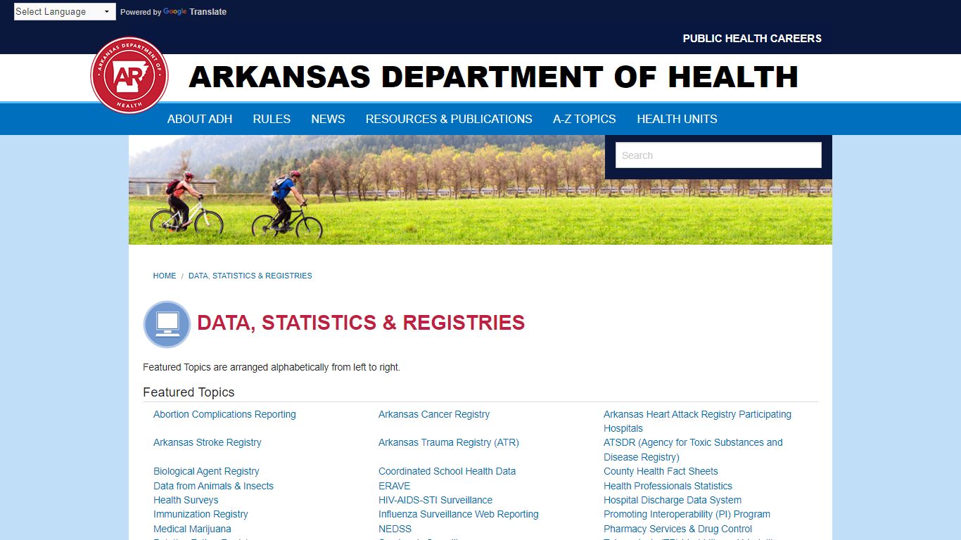 Data, Statistics & Registries Arkansas Department of Health